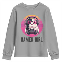 Funny Guinea Pig Video Game Rodent Lover Youth Sweatshirt Gamers Girl Sunset Retro Gift - Wonder Print Shop