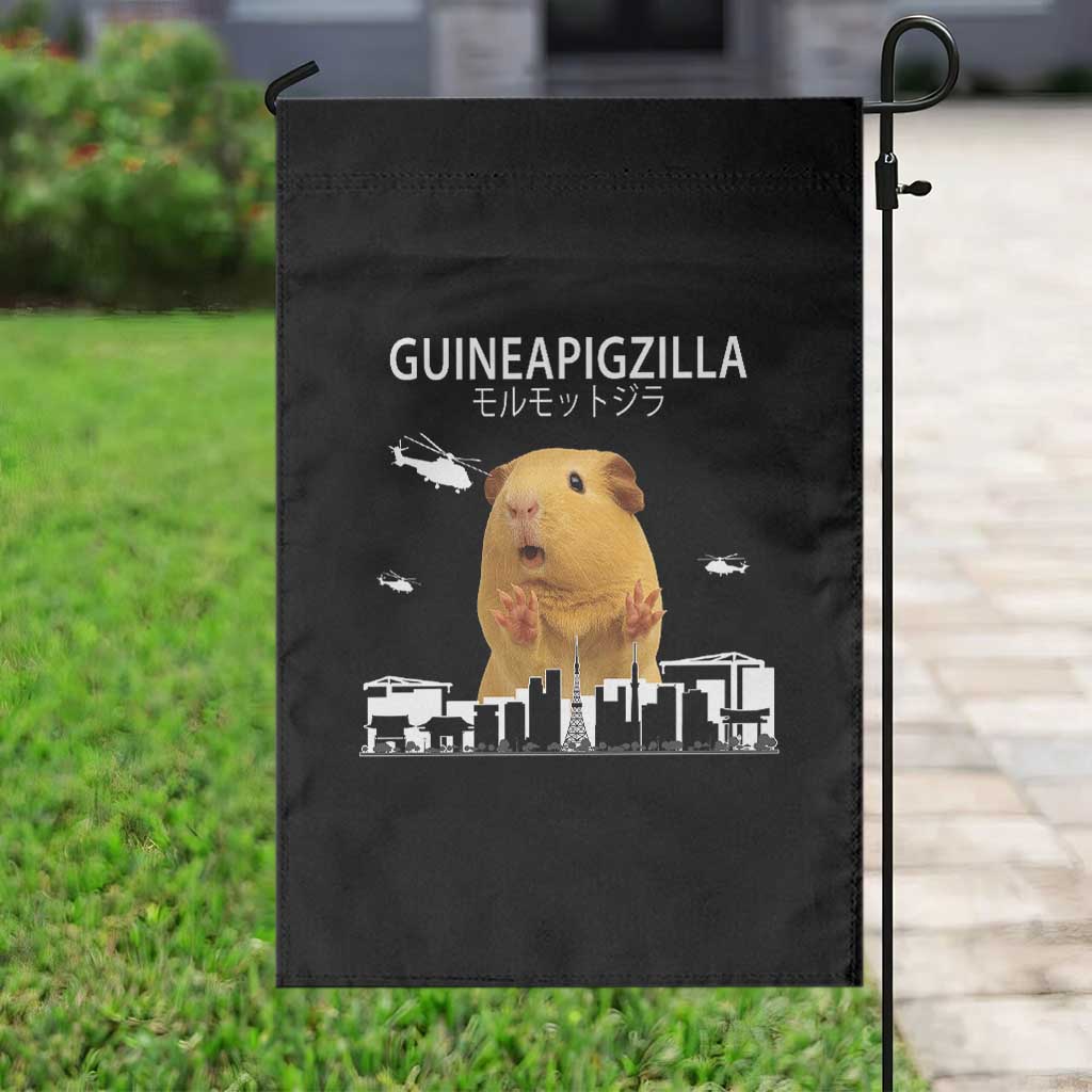 Funny Giant Guinea Pig Monster Roaring Tokyo Japan Garden Flag Guineapigzilla - Wonder Print Shop