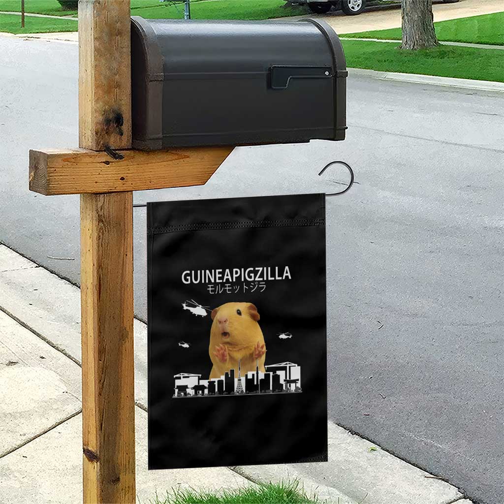 Funny Giant Guinea Pig Monster Roaring Tokyo Japan Garden Flag Guineapigzilla - Wonder Print Shop