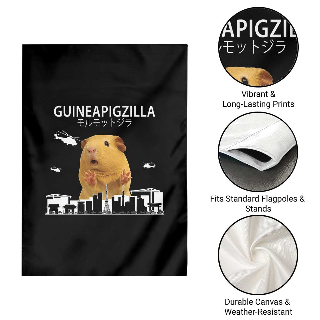 Funny Giant Guinea Pig Monster Roaring Tokyo Japan Garden Flag Guineapigzilla - Wonder Print Shop