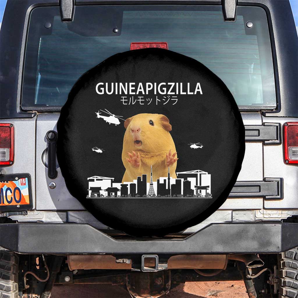 Funny Giant Guinea Pig Monster Roaring Tokyo Japan Spare Tire Cover Guineapigzilla - Wonder Print Shop