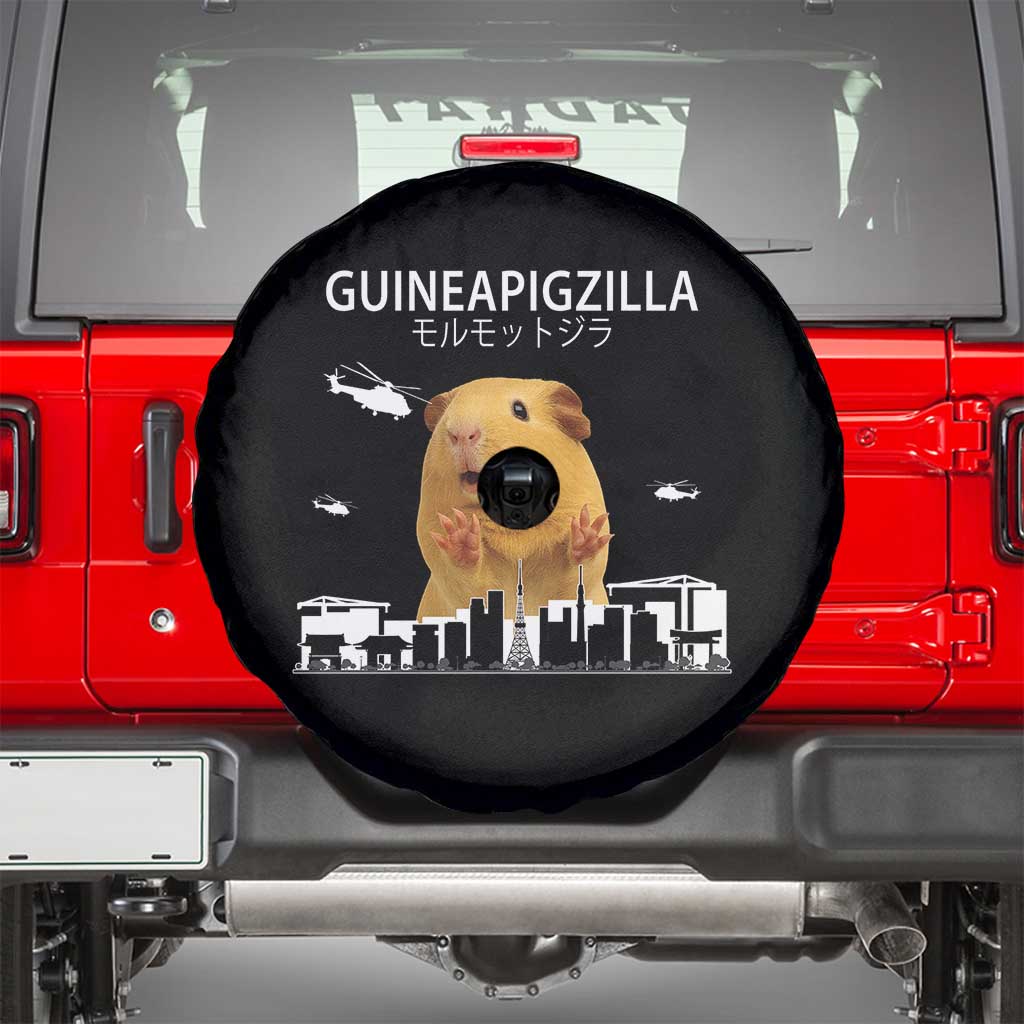Funny Giant Guinea Pig Monster Roaring Tokyo Japan Spare Tire Cover Guineapigzilla - Wonder Print Shop