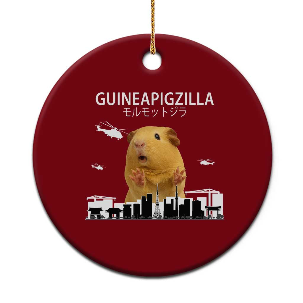 Funny Giant Guinea Pig Monster Roaring Tokyo Japan Ceramic Ornament Guineapigzilla - Wonder Print Shop