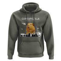 Funny Giant Guinea Pig Monster Roaring Tokyo Japan Hoodie Guineapigzilla - Wonder Print Shop