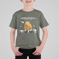 Funny Giant Guinea Pig Monster Roaring Tokyo Japan T Shirt For Kid Guineapigzilla - Wonder Print Shop