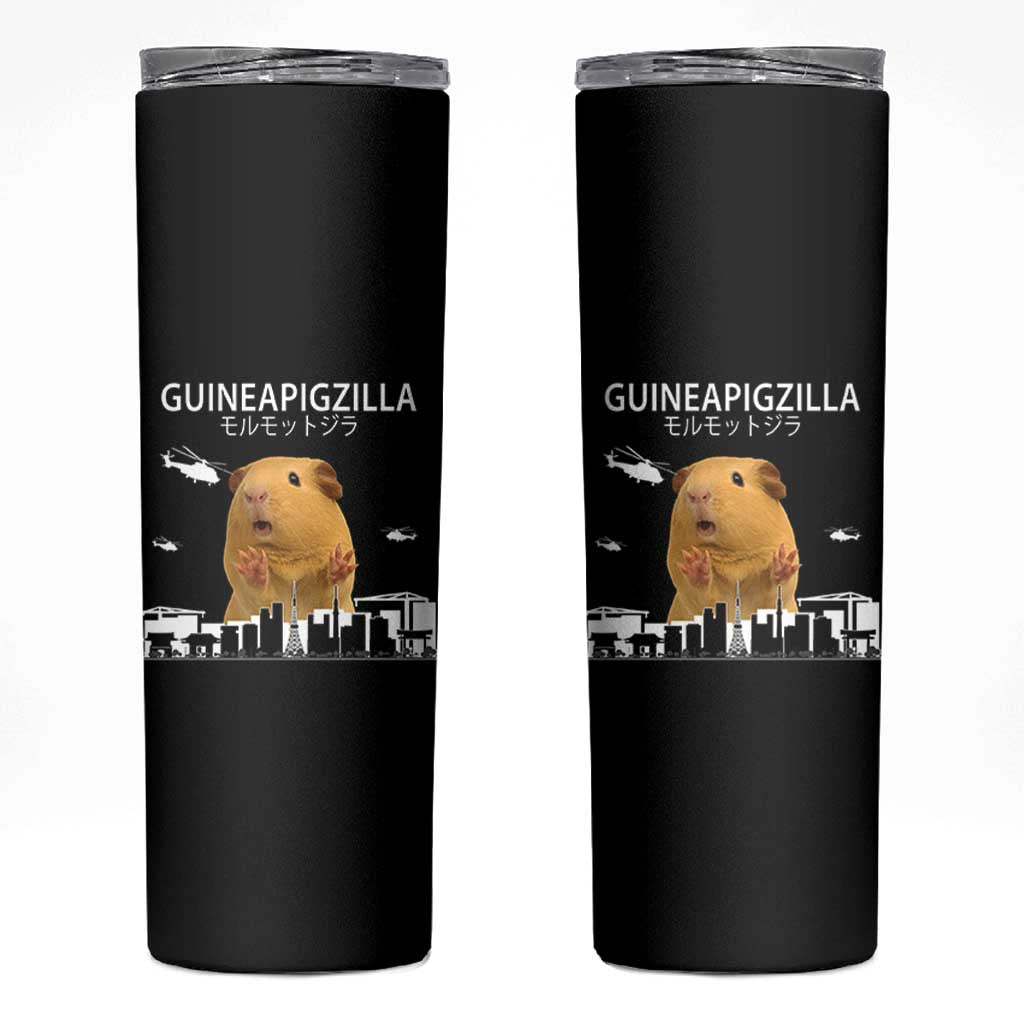Funny Giant Guinea Pig Monster Roaring Tokyo Japan Skinny Tumbler Guineapigzilla - Wonder Print Shop