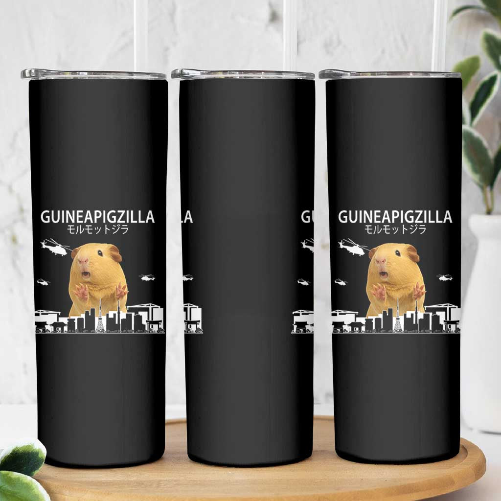 Funny Giant Guinea Pig Monster Roaring Tokyo Japan Skinny Tumbler Guineapigzilla - Wonder Print Shop