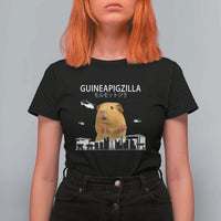 Funny Giant Guinea Pig Monster Roaring Tokyo Japan T Shirt For Women Guineapigzilla - Wonder Print Shop