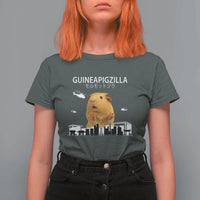 Funny Giant Guinea Pig Monster Roaring Tokyo Japan T Shirt For Women Guineapigzilla - Wonder Print Shop