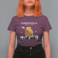 Funny Giant Guinea Pig Monster Roaring Tokyo Japan T Shirt For Women Guineapigzilla - Wonder Print Shop