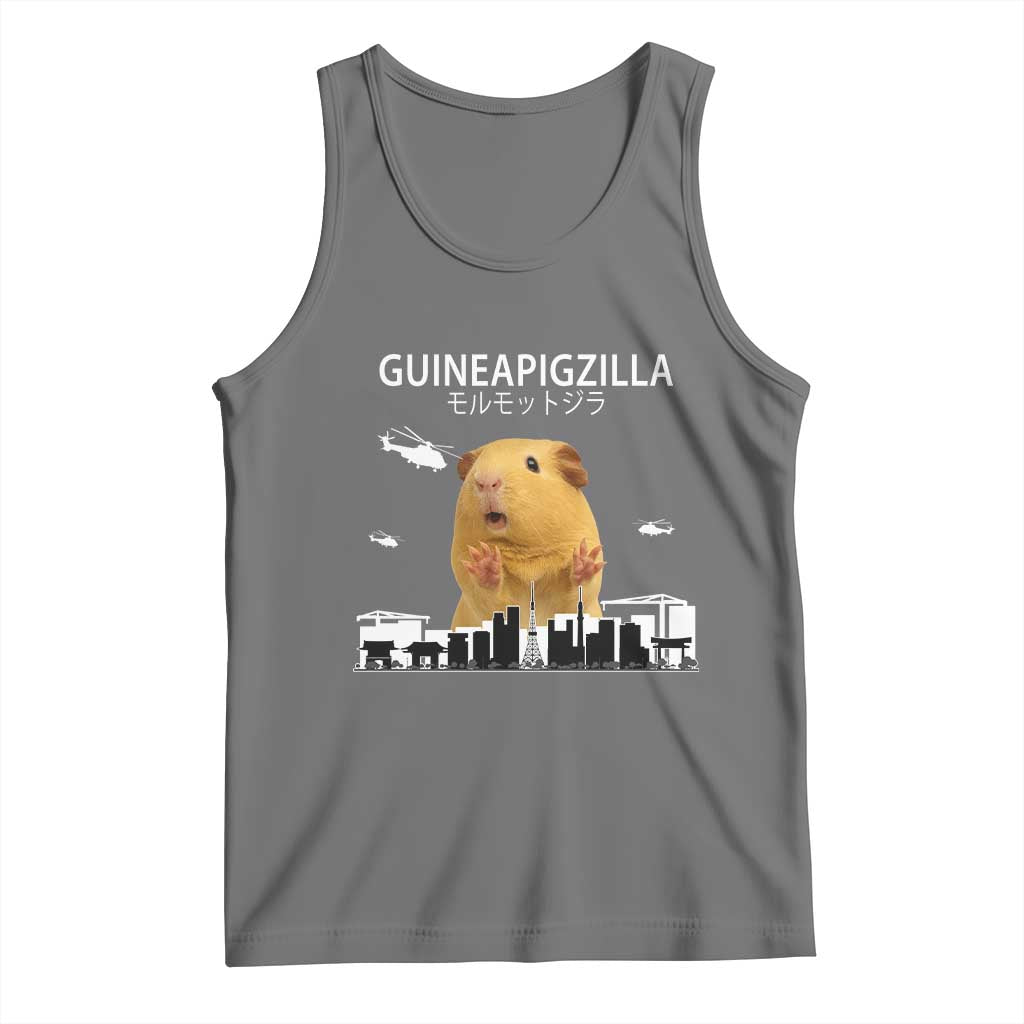 Funny Giant Guinea Pig Monster Roaring Tokyo Japan Tank Top Guineapigzilla - Wonder Print Shop