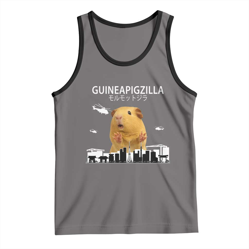 Funny Giant Guinea Pig Monster Roaring Tokyo Japan Tank Top Guineapigzilla - Wonder Print Shop
