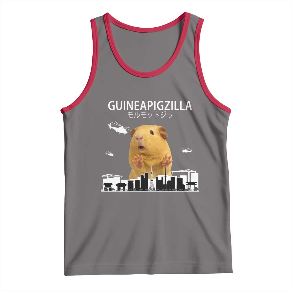 Funny Giant Guinea Pig Monster Roaring Tokyo Japan Tank Top Guineapigzilla - Wonder Print Shop