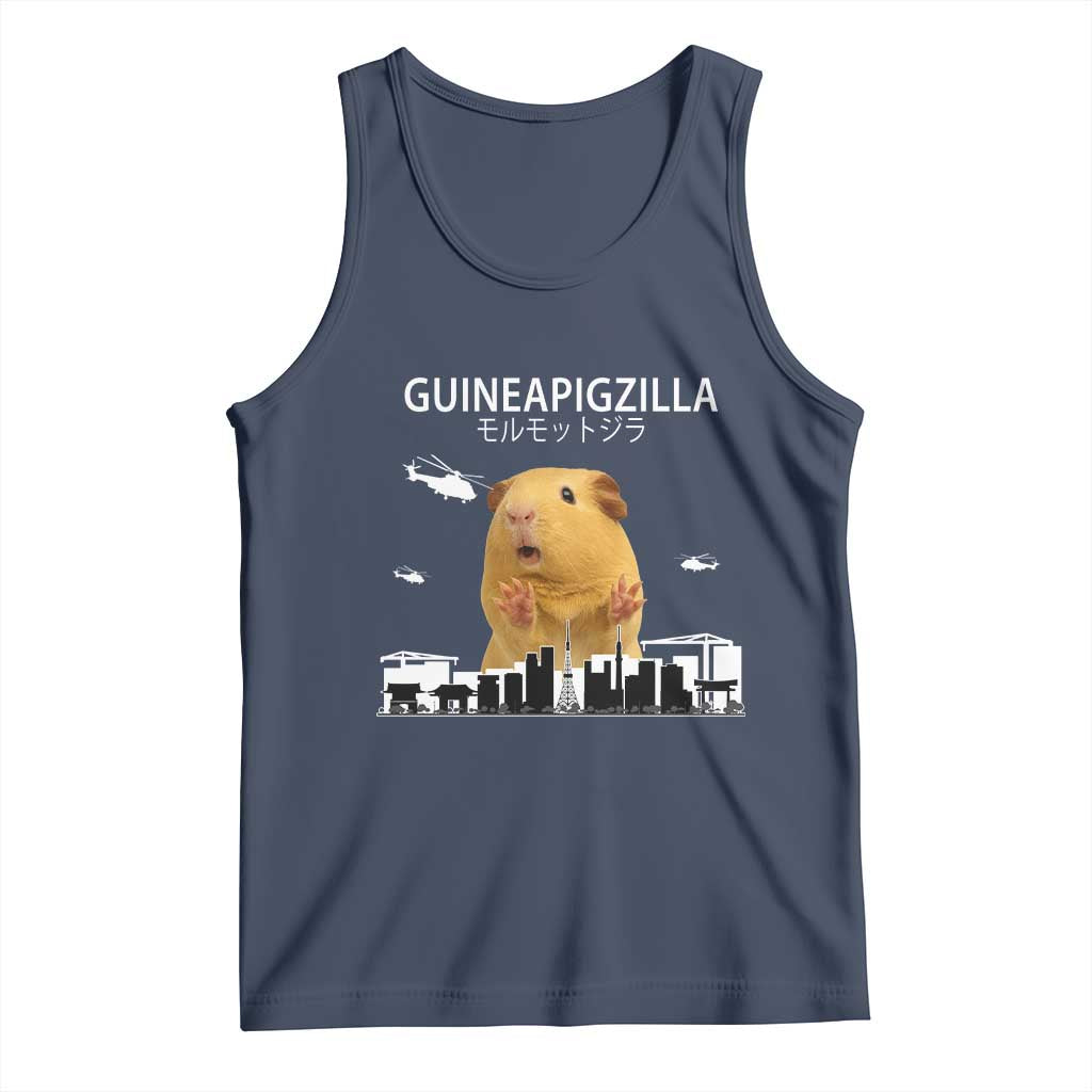 Funny Giant Guinea Pig Monster Roaring Tokyo Japan Tank Top Guineapigzilla - Wonder Print Shop