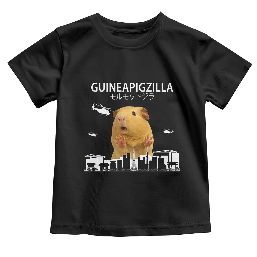 Funny Giant Guinea Pig Monster Roaring Tokyo Japan Toddler T Shirt Guineapigzilla - Wonder Print Shop