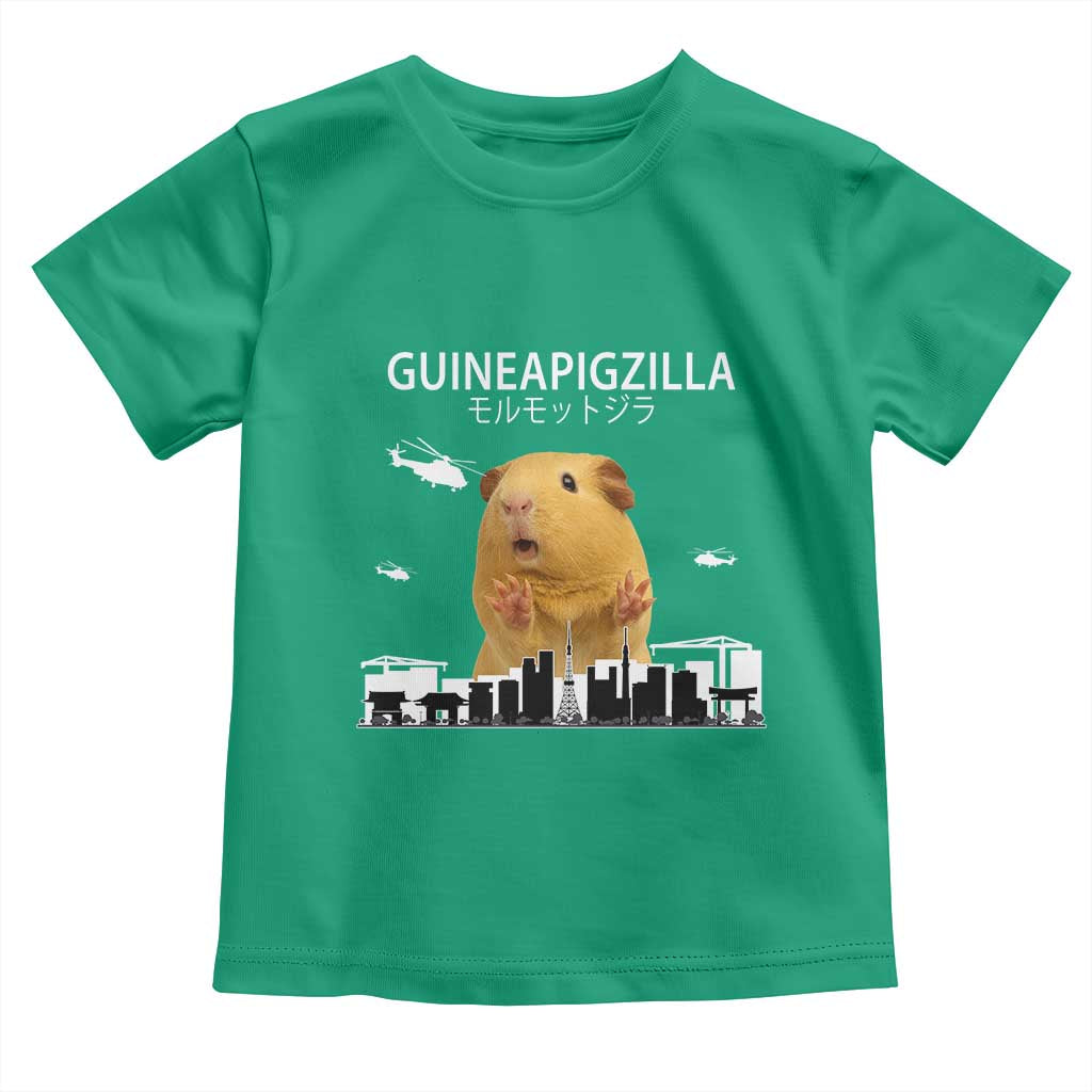 Funny Giant Guinea Pig Monster Roaring Tokyo Japan Toddler T Shirt Guineapigzilla - Wonder Print Shop
