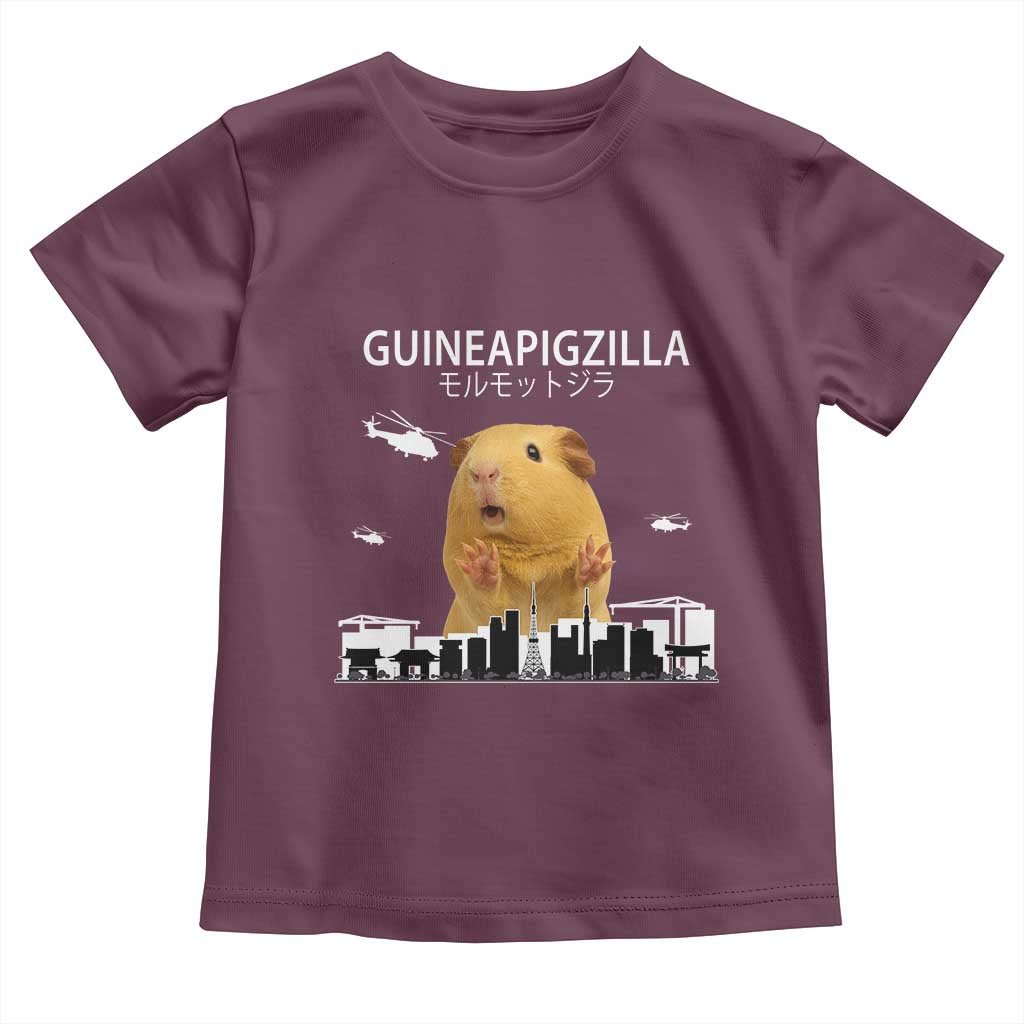 Funny Giant Guinea Pig Monster Roaring Tokyo Japan Toddler T Shirt Guineapigzilla - Wonder Print Shop