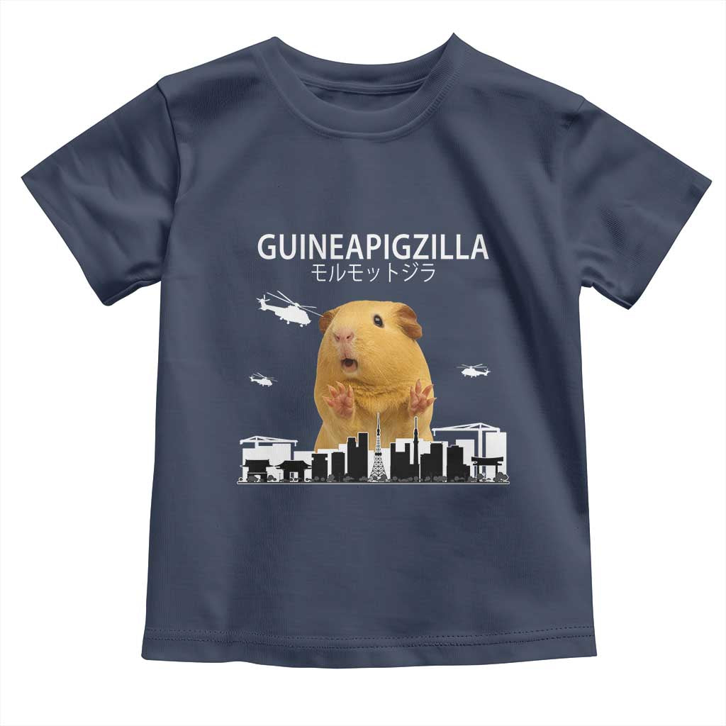 Funny Giant Guinea Pig Monster Roaring Tokyo Japan Toddler T Shirt Guineapigzilla - Wonder Print Shop