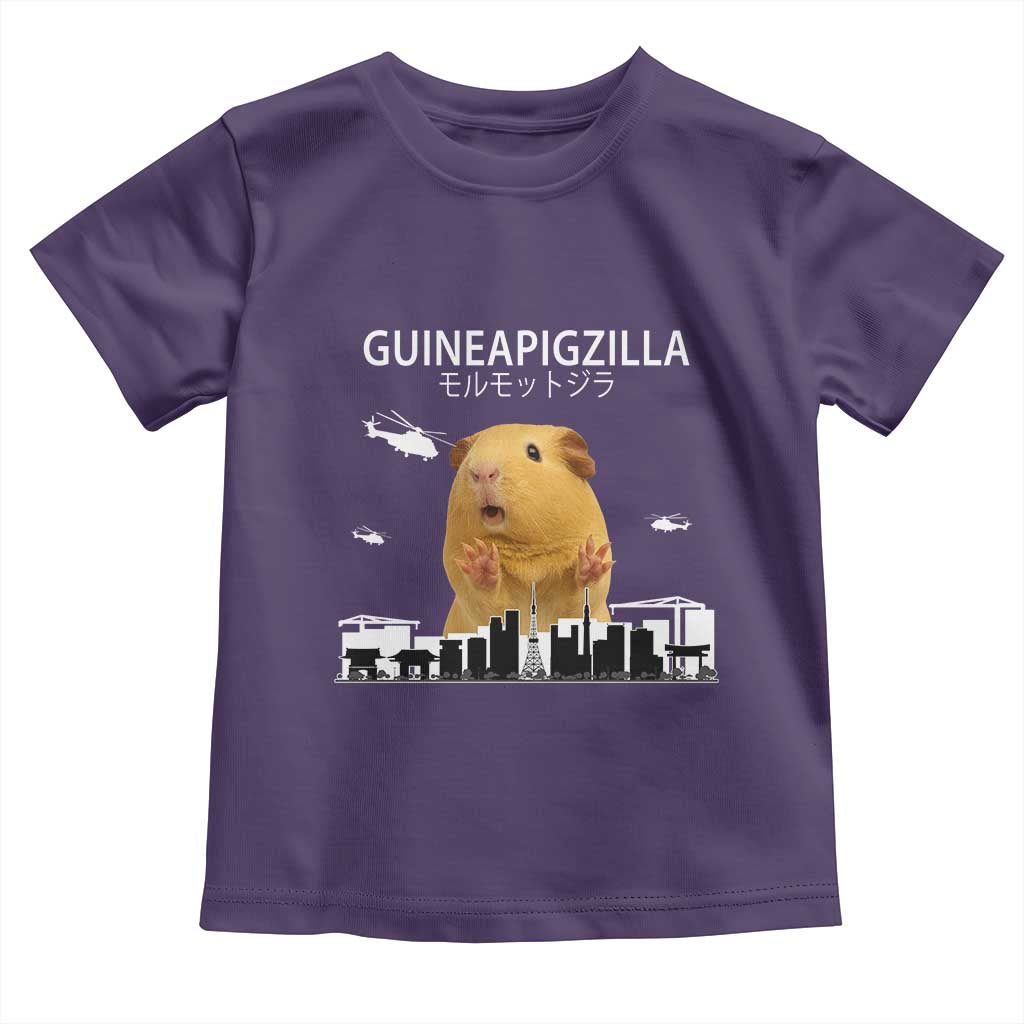 Funny Giant Guinea Pig Monster Roaring Tokyo Japan Toddler T Shirt Guineapigzilla - Wonder Print Shop