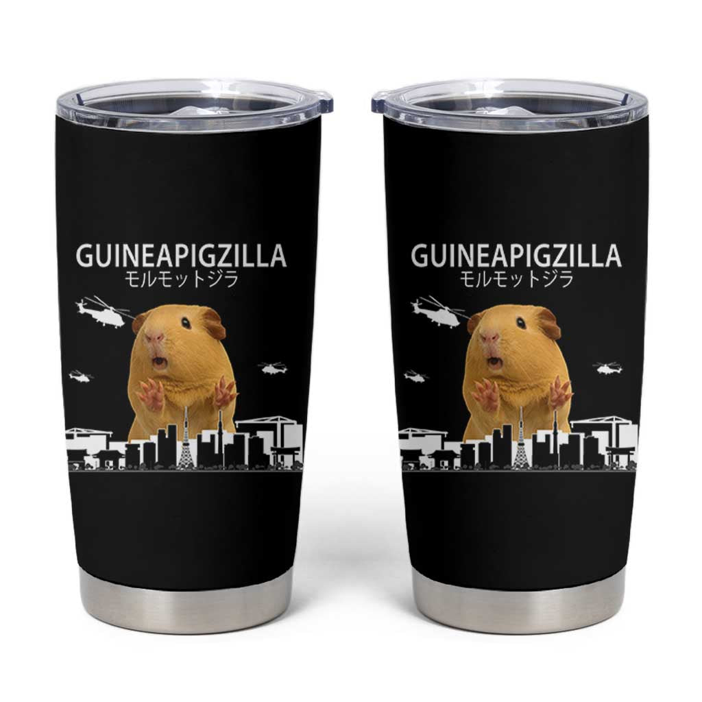 Funny Giant Guinea Pig Monster Roaring Tokyo Japan Tumbler Cup Guineapigzilla - Wonder Print Shop