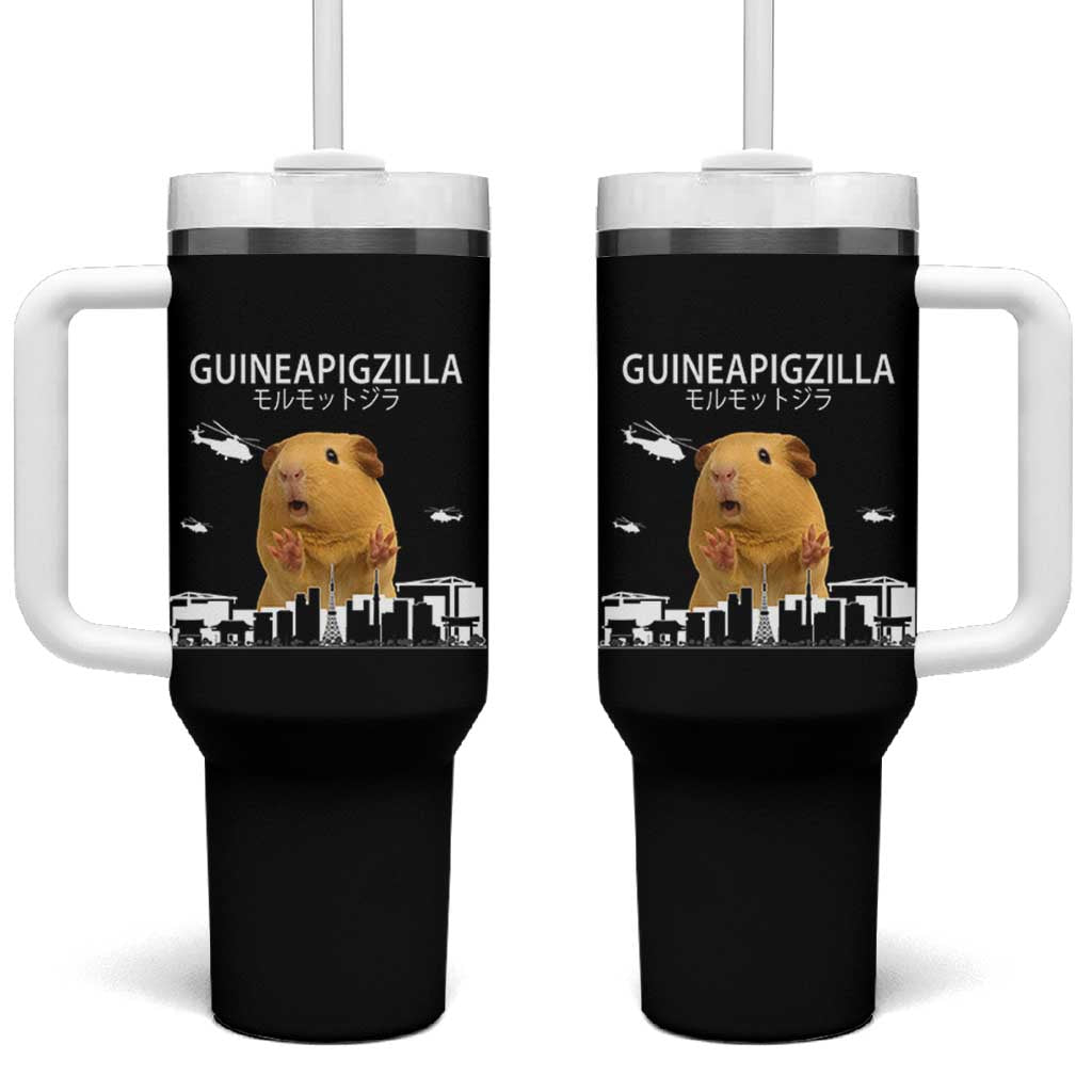 Funny Giant Guinea Pig Monster Roaring Tokyo Japan Tumbler With Handle Guineapigzilla - Wonder Print Shop