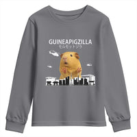 Funny Giant Guinea Pig Monster Roaring Tokyo Japan Youth Sweatshirt Guineapigzilla - Wonder Print Shop