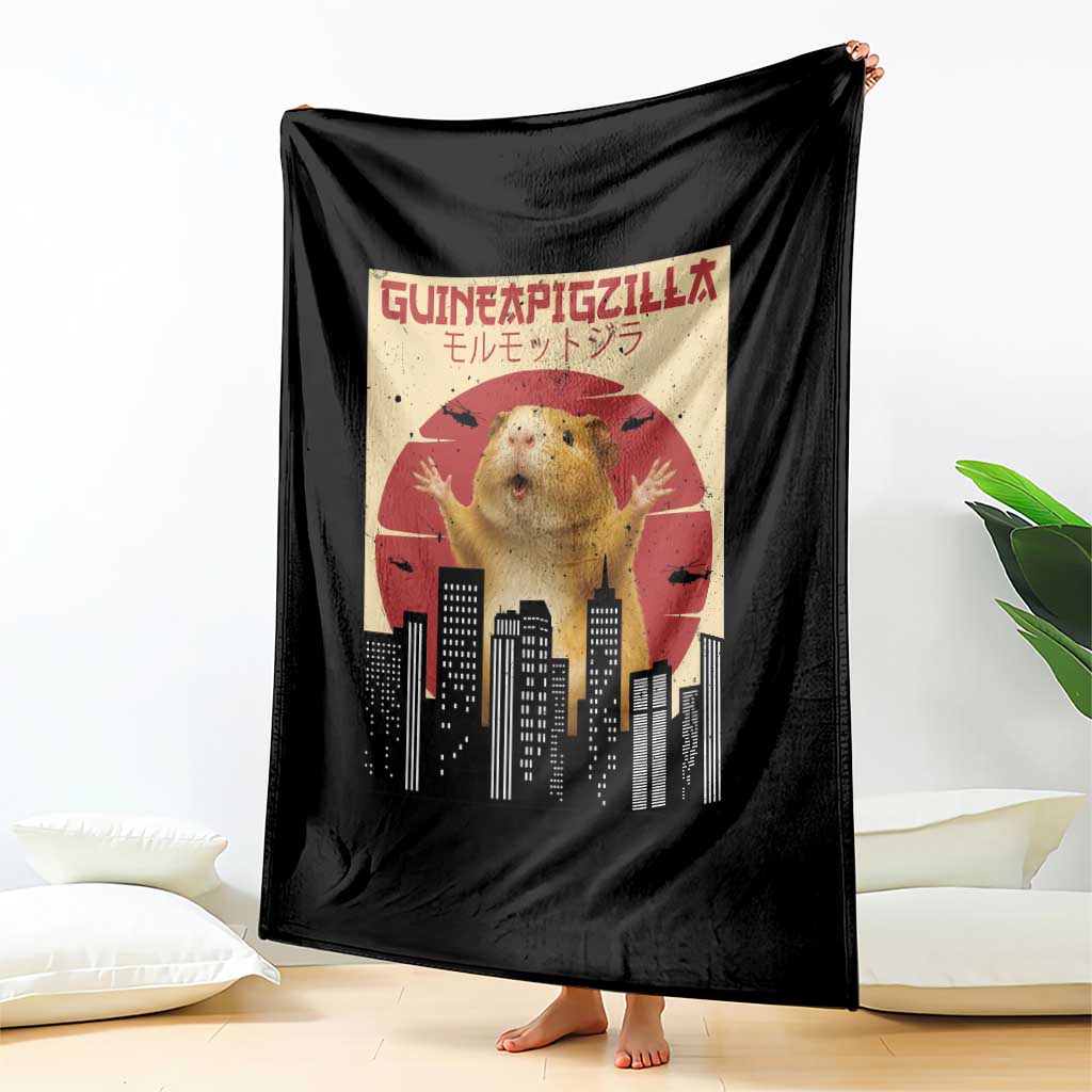 Guineapigzilla Giant Throw Blanket Funny Guinea Pig Monster Tokyo Japan Gift - Wonder Print Shop