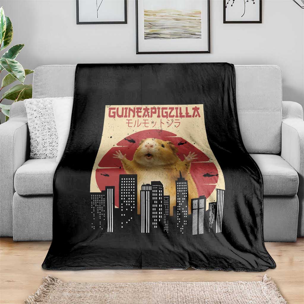 Guineapigzilla Giant Throw Blanket Funny Guinea Pig Monster Tokyo Japan Gift - Wonder Print Shop
