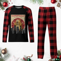 Guineapigzilla Giant Plaid Pajama Set Funny Guinea Pig Monster Tokyo Japan Gift - Wonder Print Shop