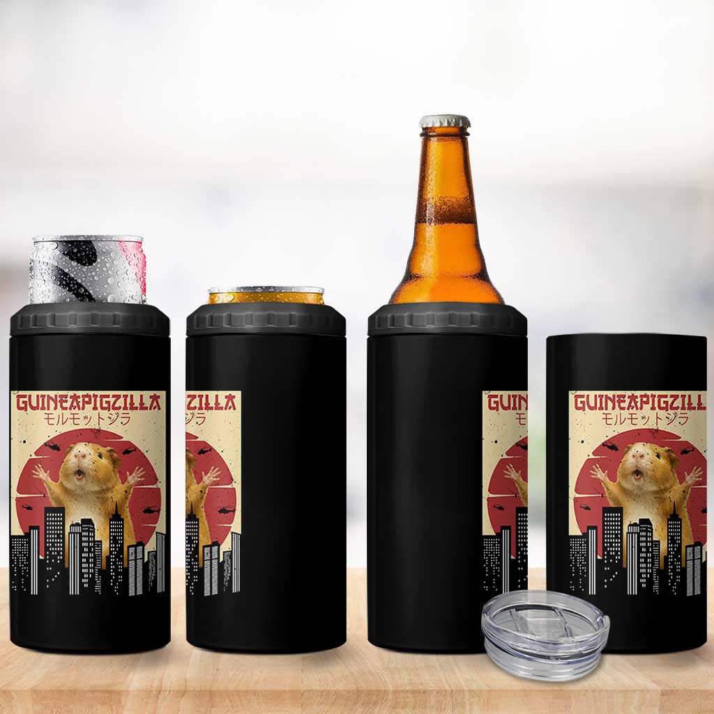Guineapigzilla Giant 4 in 1 Can Cooler Tumbler Funny Guinea Pig Monster Tokyo Japan Gift - Wonder Print Shop