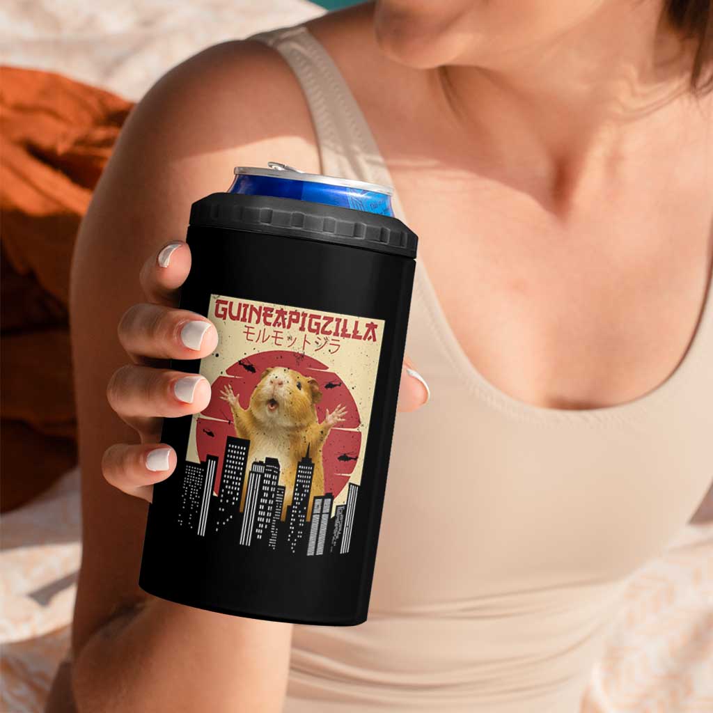 Guineapigzilla Giant 4 in 1 Can Cooler Tumbler Funny Guinea Pig Monster Tokyo Japan Gift - Wonder Print Shop