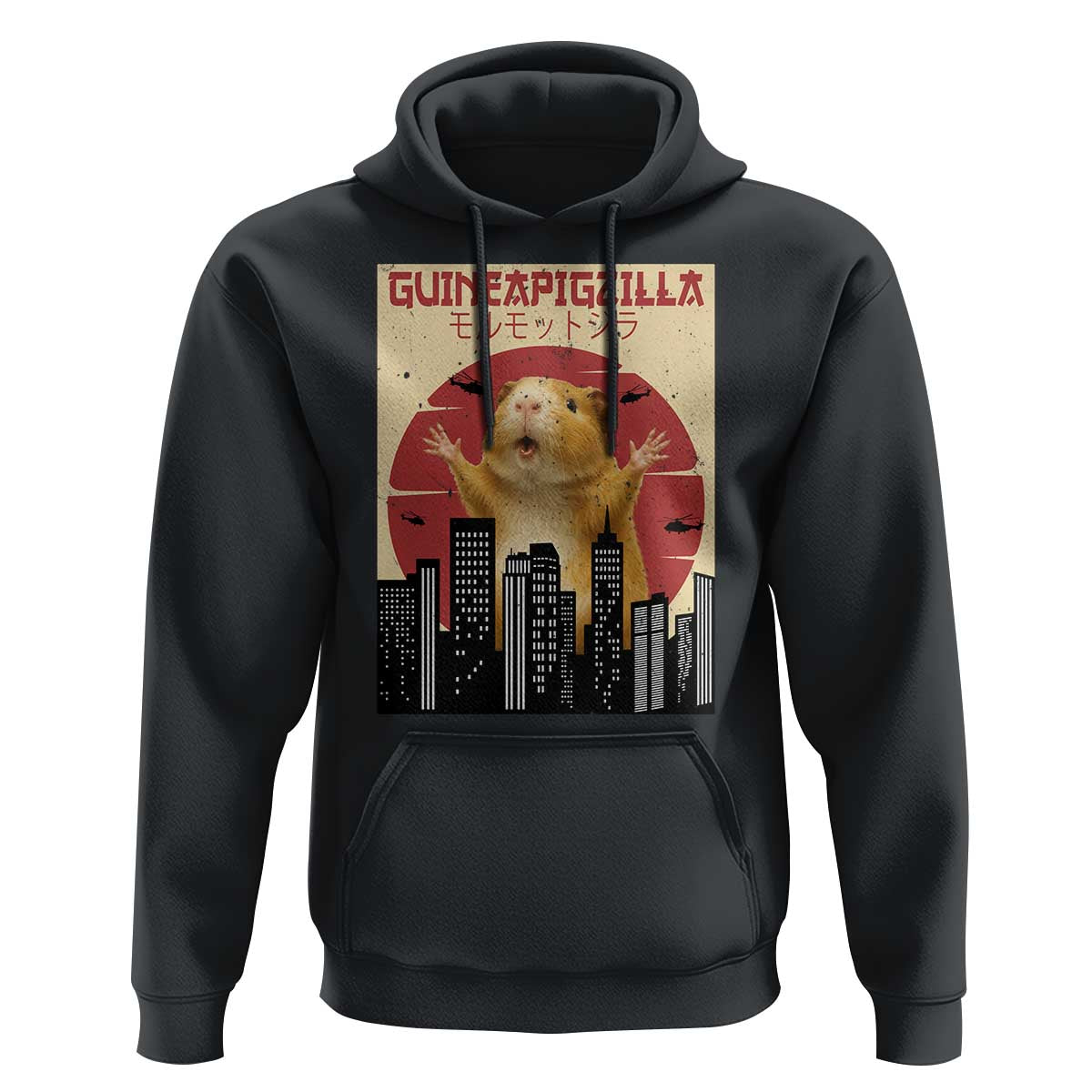 Guineapigzilla Giant Hoodie Funny Guinea Pig Monster Tokyo Japan Gift - Wonder Print Shop