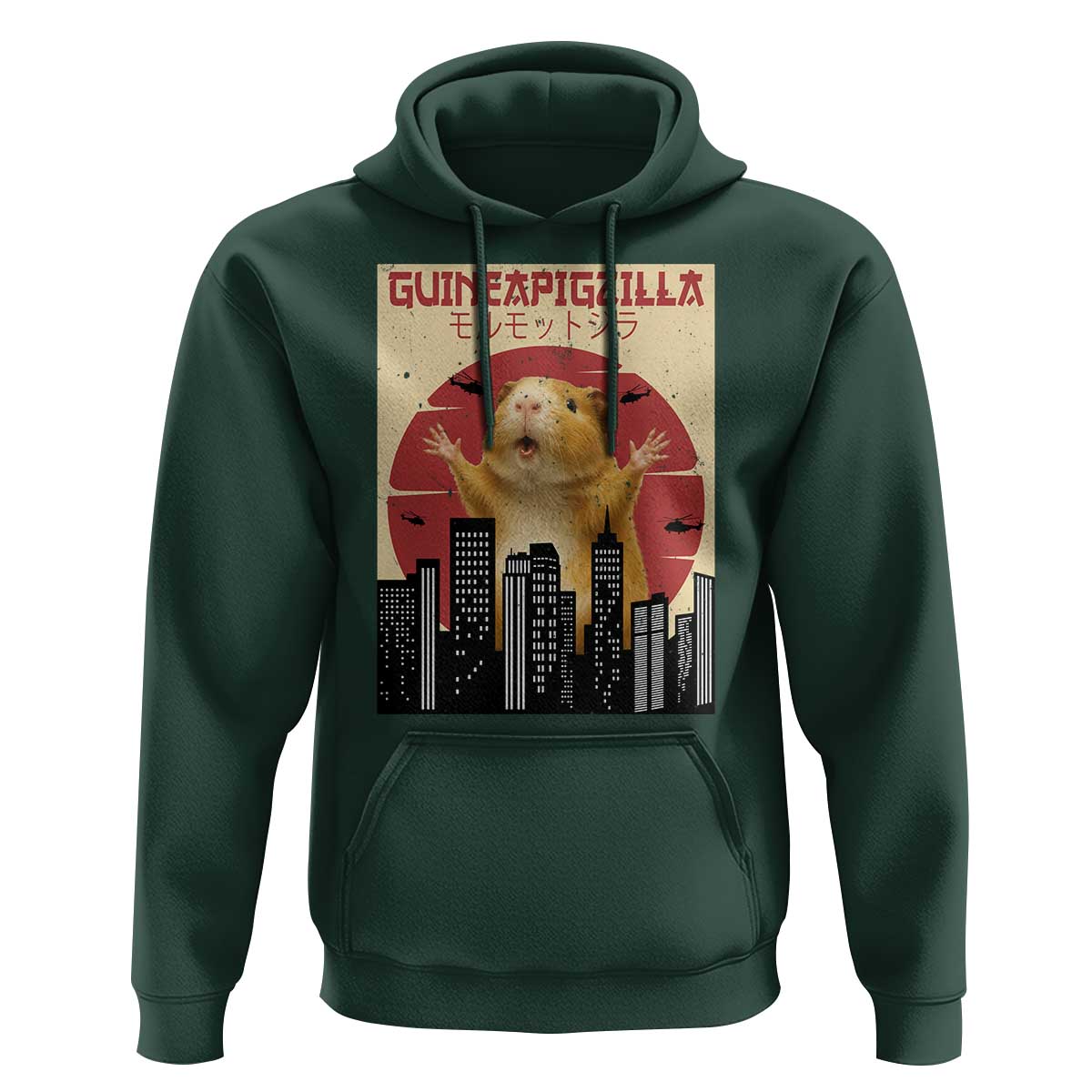 Guineapigzilla Giant Hoodie Funny Guinea Pig Monster Tokyo Japan Gift - Wonder Print Shop