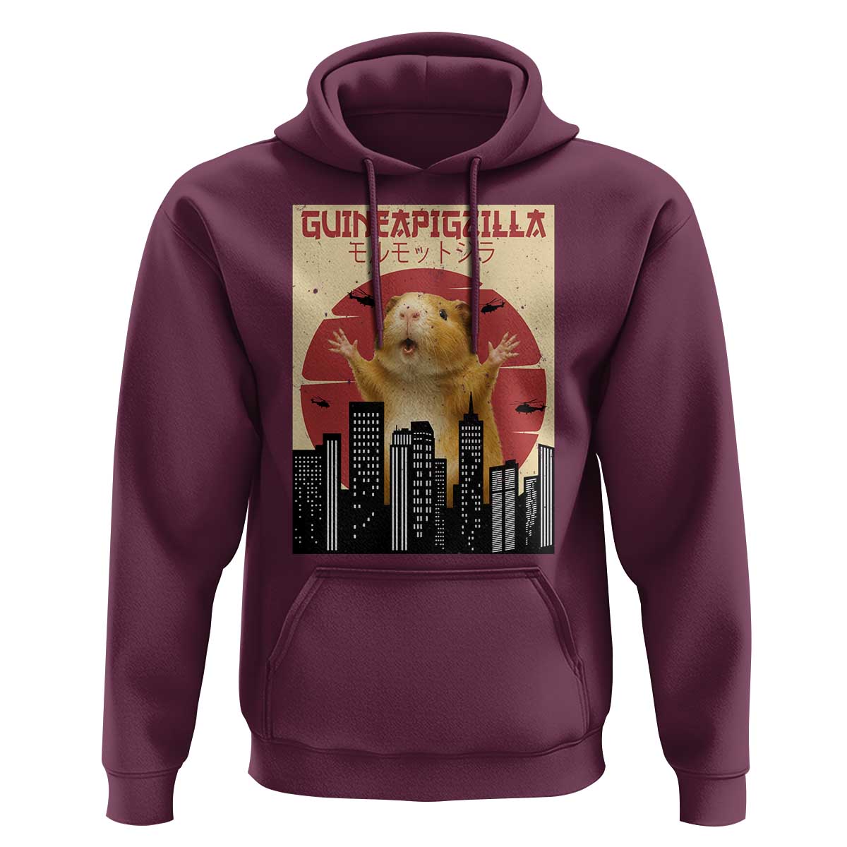 Guineapigzilla Giant Hoodie Funny Guinea Pig Monster Tokyo Japan Gift - Wonder Print Shop