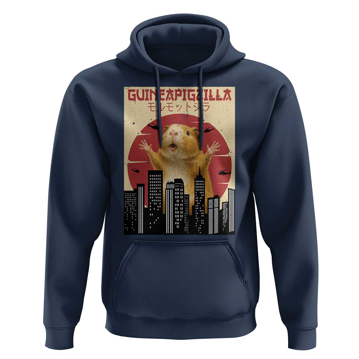 Guineapigzilla Giant Hoodie Funny Guinea Pig Monster Tokyo Japan Gift - Wonder Print Shop