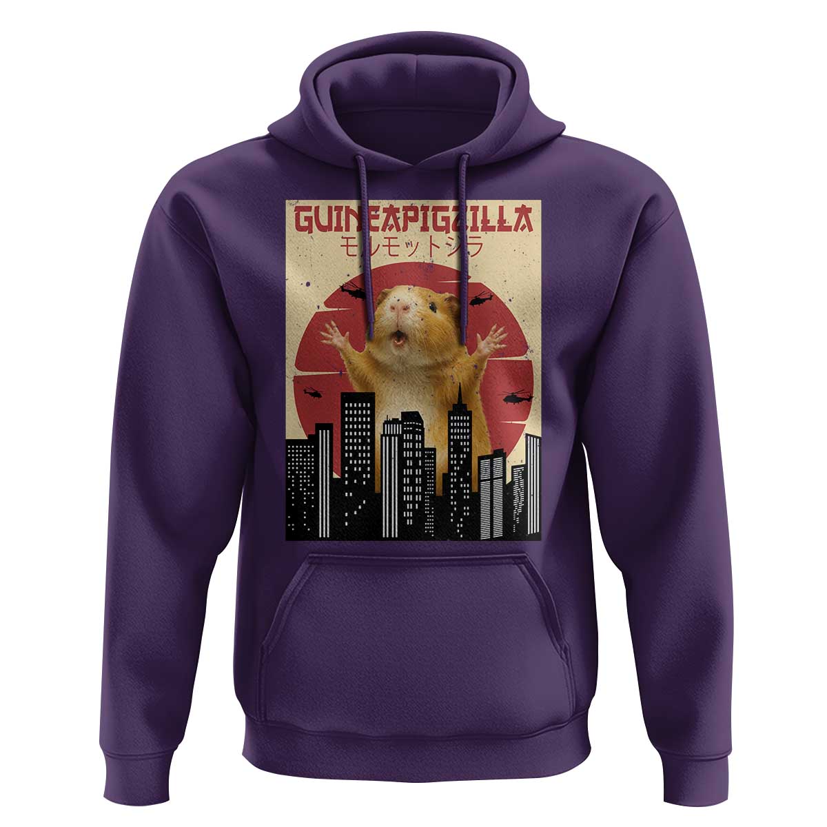 Guineapigzilla Giant Hoodie Funny Guinea Pig Monster Tokyo Japan Gift - Wonder Print Shop