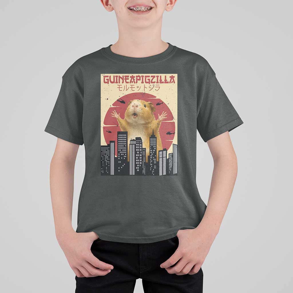 Guineapigzilla Giant T Shirt For Kid Funny Guinea Pig Monster Tokyo Japan Gift - Wonder Print Shop