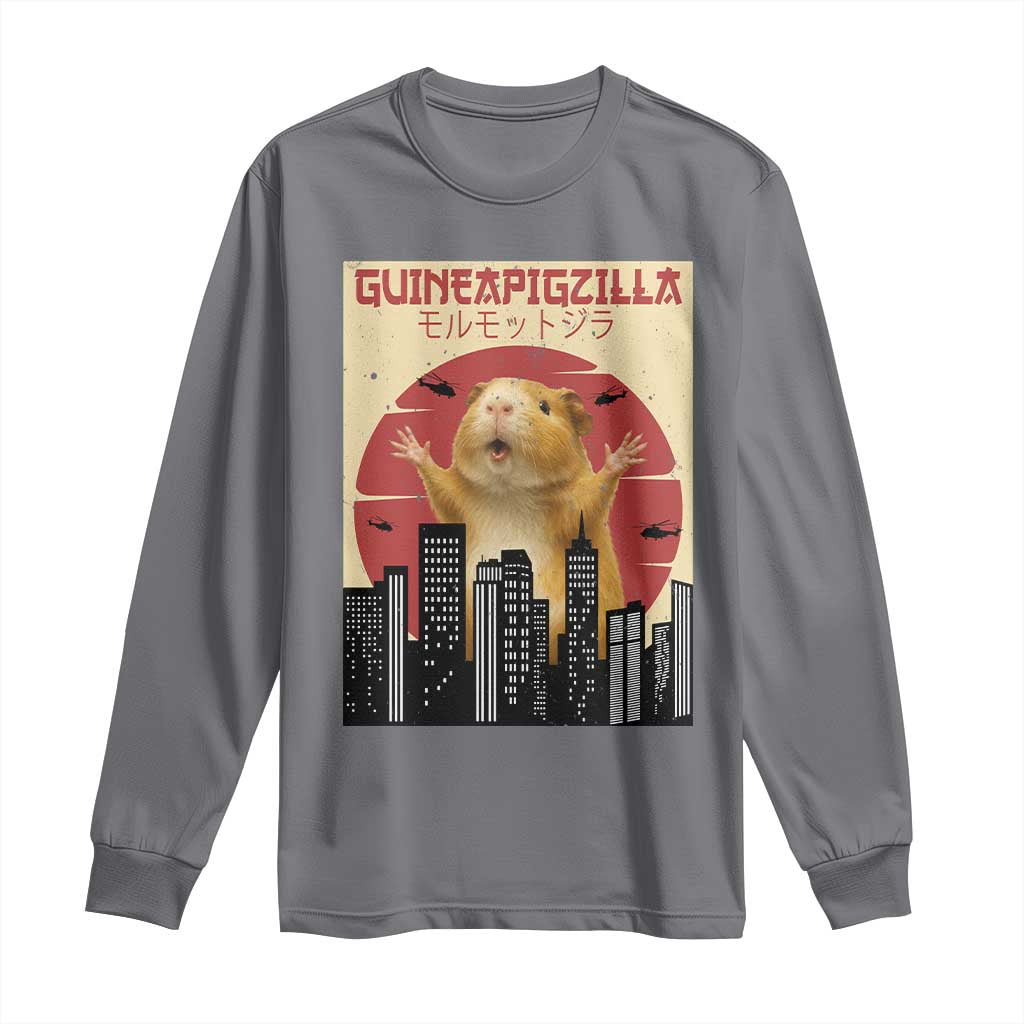 Guineapigzilla Giant Long Sleeve Shirt Funny Guinea Pig Monster Tokyo Japan Gift - Wonder Print Shop