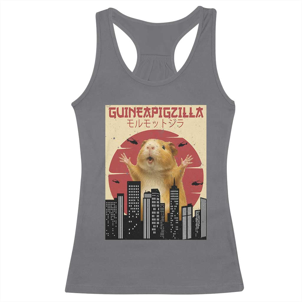 Guineapigzilla Giant Racerback Tank Top Funny Guinea Pig Monster Tokyo Japan Gift - Wonder Print Shop