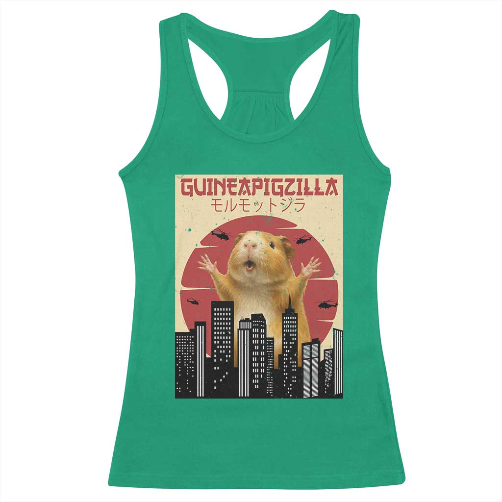 Guineapigzilla Giant Racerback Tank Top Funny Guinea Pig Monster Tokyo Japan Gift - Wonder Print Shop