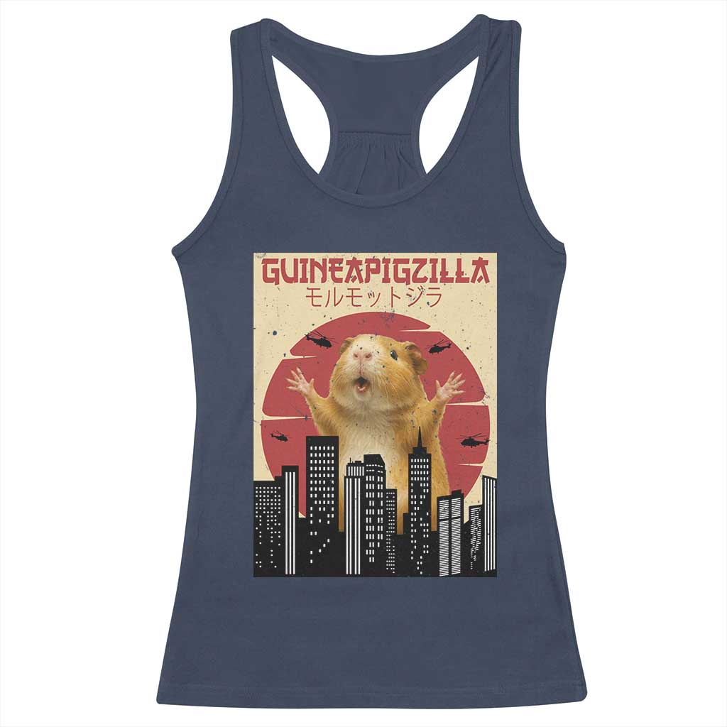 Guineapigzilla Giant Racerback Tank Top Funny Guinea Pig Monster Tokyo Japan Gift - Wonder Print Shop