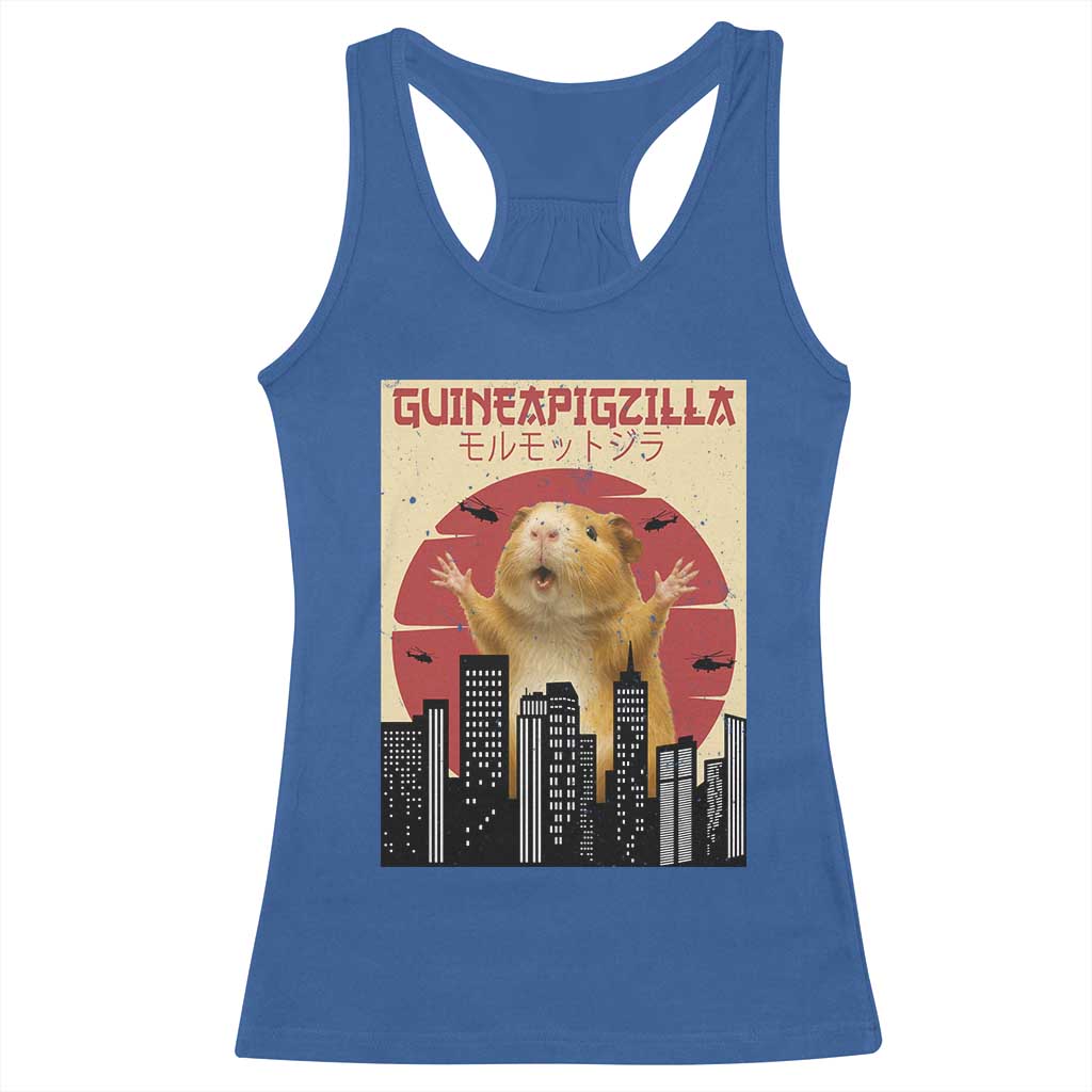 Guineapigzilla Giant Racerback Tank Top Funny Guinea Pig Monster Tokyo Japan Gift - Wonder Print Shop