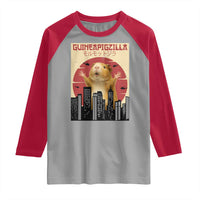 Guineapigzilla Giant Raglan Shirt Funny Guinea Pig Monster Tokyo Japan Gift - Wonder Print Shop