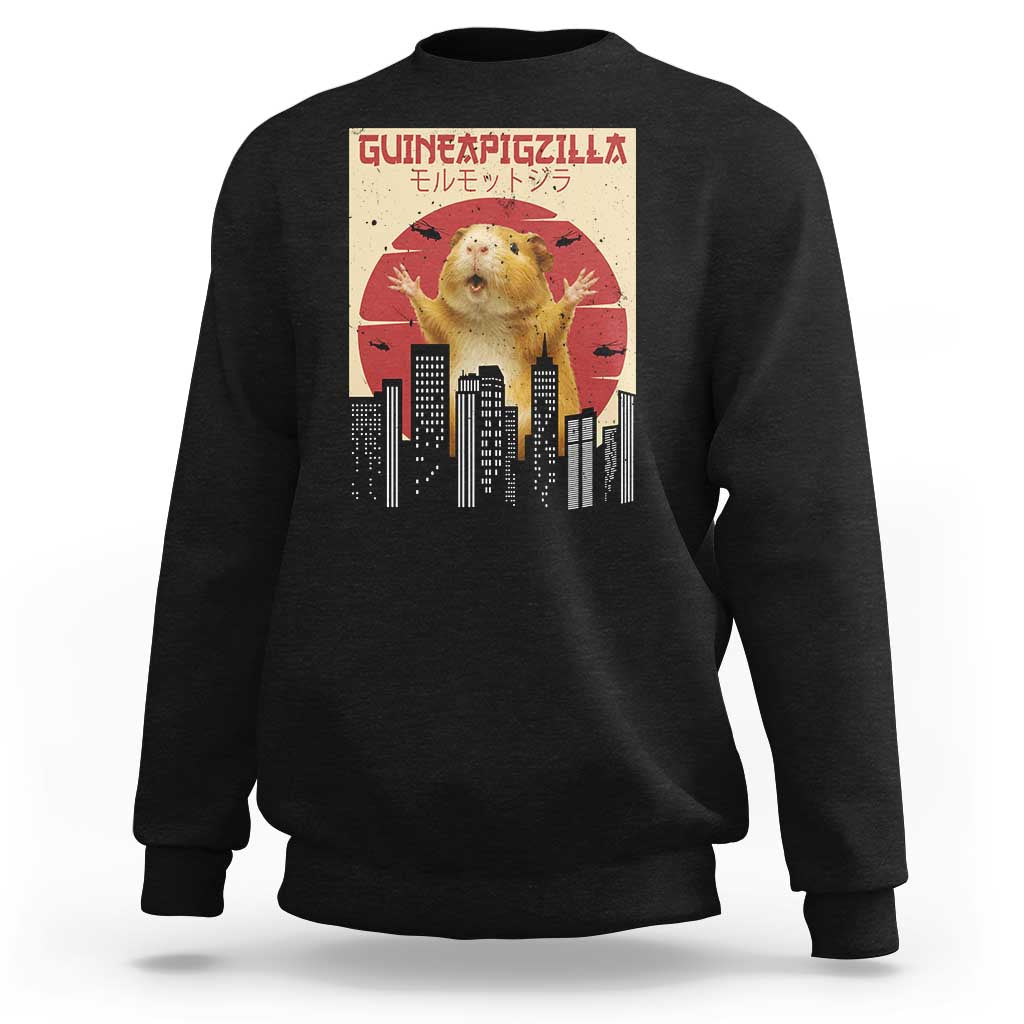 Guineapigzilla Giant Sweatshirt Funny Guinea Pig Monster Tokyo Japan Gift - Wonder Print Shop