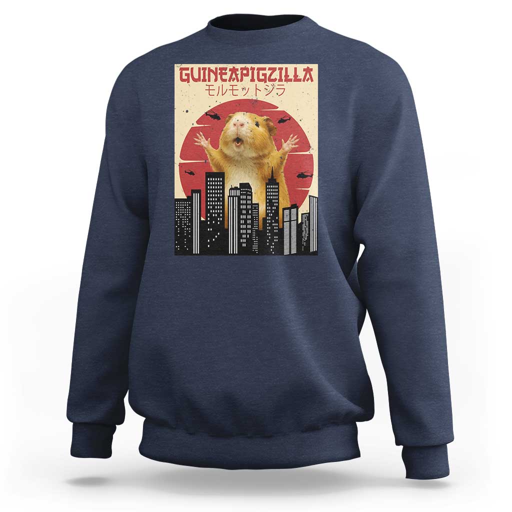 Guineapigzilla Giant Sweatshirt Funny Guinea Pig Monster Tokyo Japan Gift - Wonder Print Shop