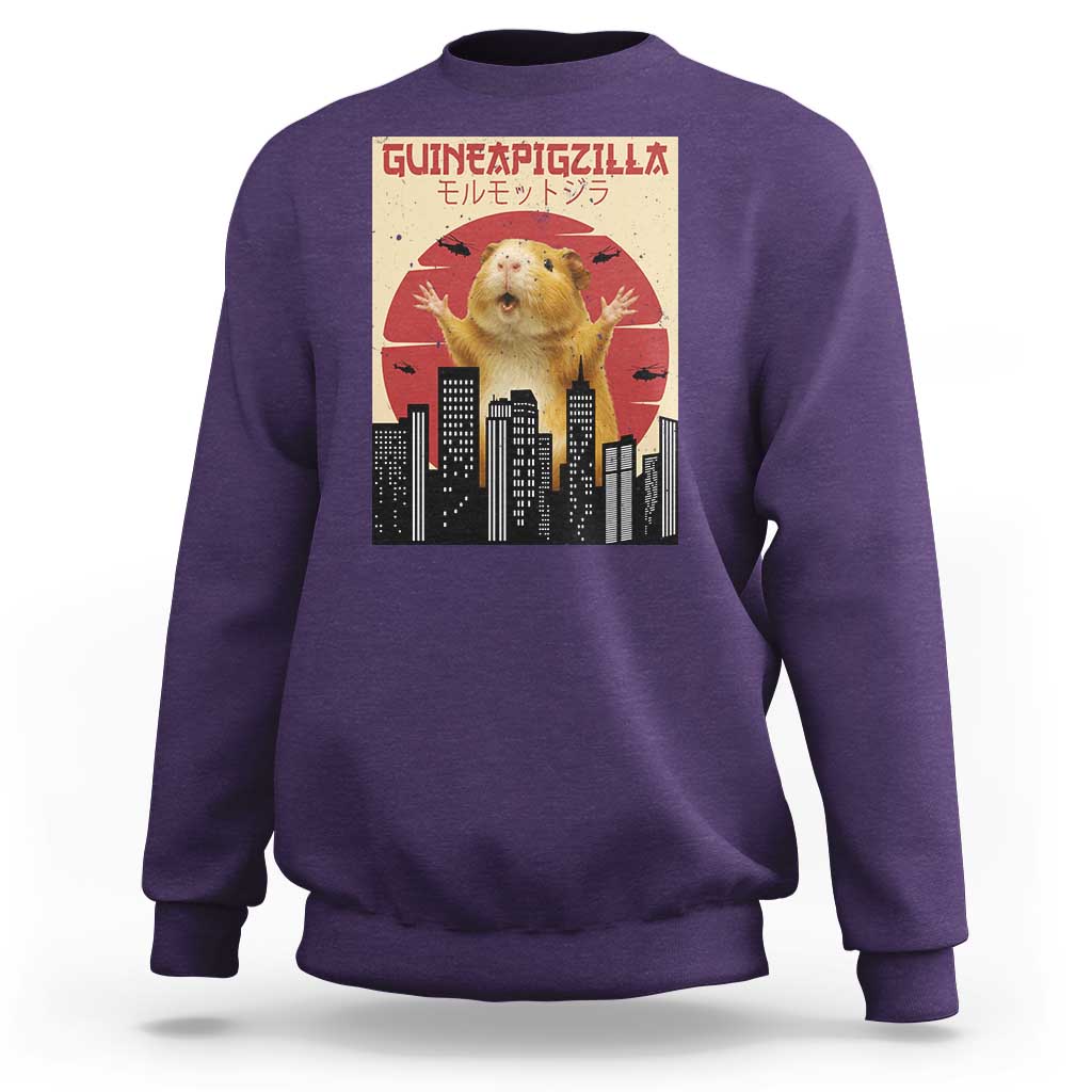 Guineapigzilla Giant Sweatshirt Funny Guinea Pig Monster Tokyo Japan Gift - Wonder Print Shop