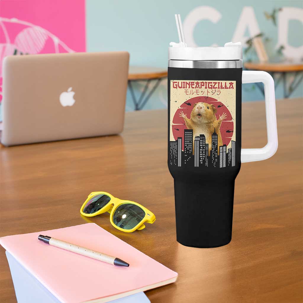 Guineapigzilla Giant Tumbler With Handle Funny Guinea Pig Monster Tokyo Japan Gift - Wonder Print Shop