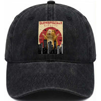 Guineapigzilla Giant Washed Cotton Baseball Cap Funny Guinea Pig Monster Tokyo Japan Gift