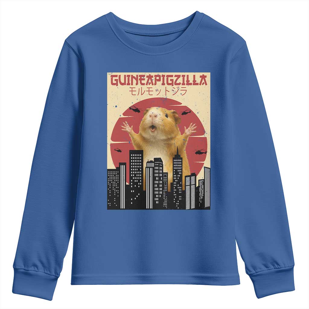 Guineapigzilla Giant Youth Sweatshirt Funny Guinea Pig Monster Tokyo Japan Gift - Wonder Print Shop
