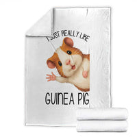 I Just Really Like Guinea Pigs Throw Blanket Funny Cavy Lover - Wonder Print Shop